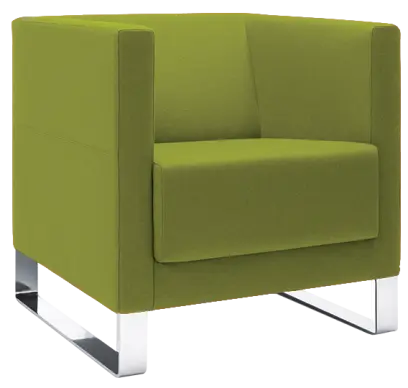 VELA - 1V, křeslo, látka VX EV 20 - látka zelená